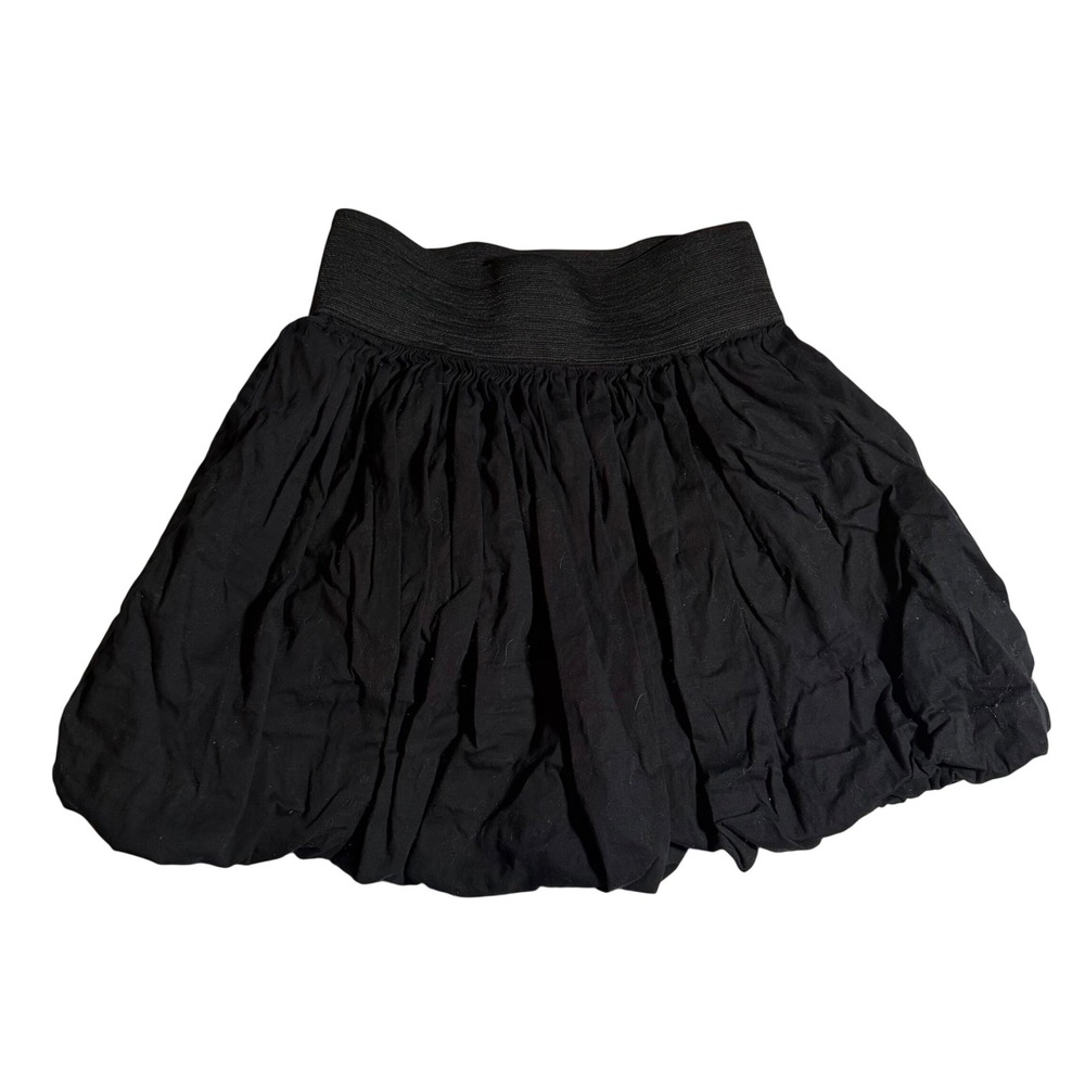 Vamp Black Bubble Skirt Elastic Waist Mini Goth Grunge Punk Y2K Aesthetic